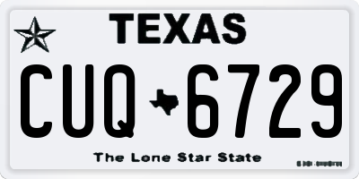 TX license plate CUQ6729