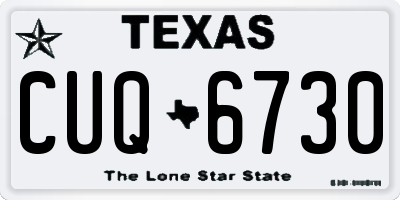 TX license plate CUQ6730