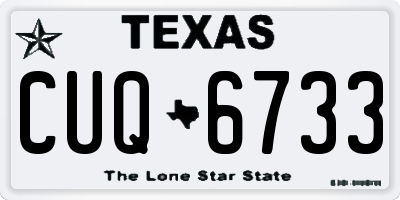 TX license plate CUQ6733
