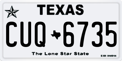 TX license plate CUQ6735