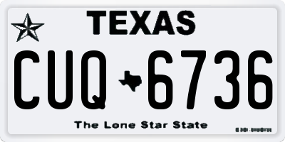TX license plate CUQ6736