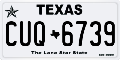 TX license plate CUQ6739