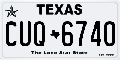 TX license plate CUQ6740