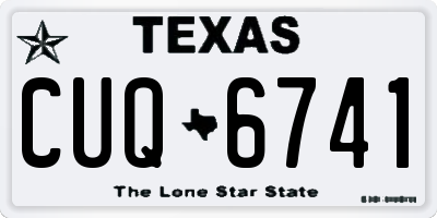 TX license plate CUQ6741