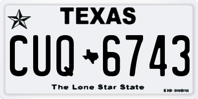 TX license plate CUQ6743