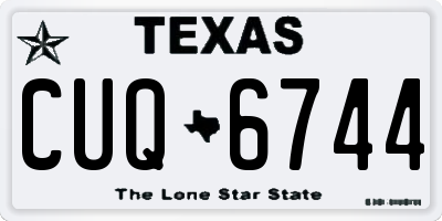 TX license plate CUQ6744