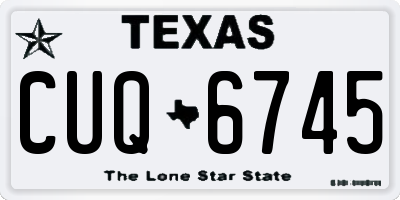 TX license plate CUQ6745