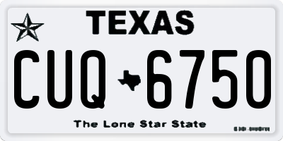 TX license plate CUQ6750