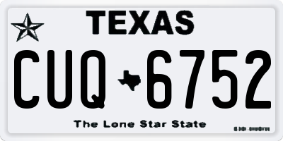 TX license plate CUQ6752