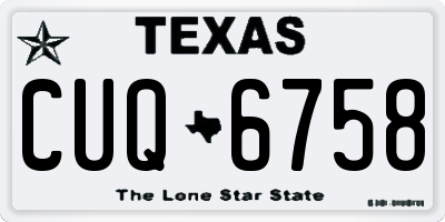TX license plate CUQ6758