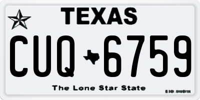 TX license plate CUQ6759