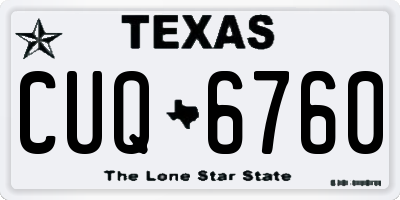 TX license plate CUQ6760