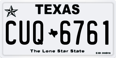 TX license plate CUQ6761