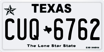 TX license plate CUQ6762