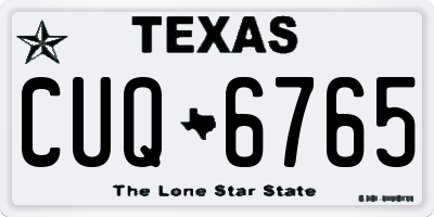 TX license plate CUQ6765