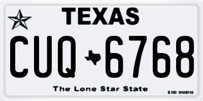TX license plate CUQ6768