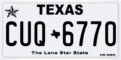 TX license plate CUQ6770