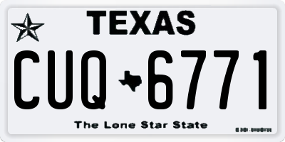 TX license plate CUQ6771