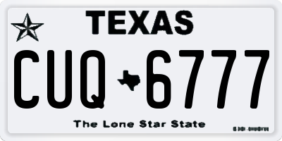 TX license plate CUQ6777