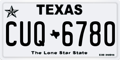 TX license plate CUQ6780