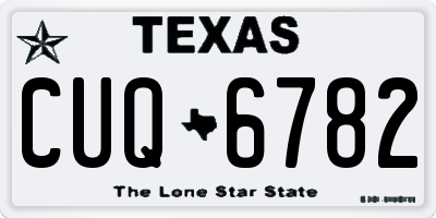 TX license plate CUQ6782