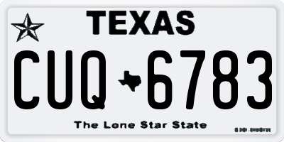 TX license plate CUQ6783