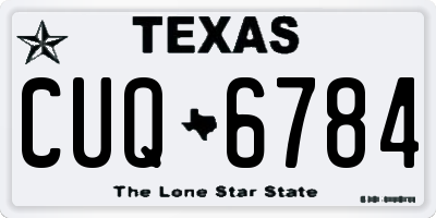 TX license plate CUQ6784