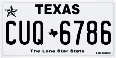 TX license plate CUQ6786