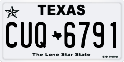 TX license plate CUQ6791