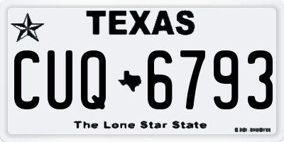 TX license plate CUQ6793