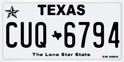 TX license plate CUQ6794