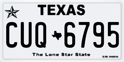 TX license plate CUQ6795