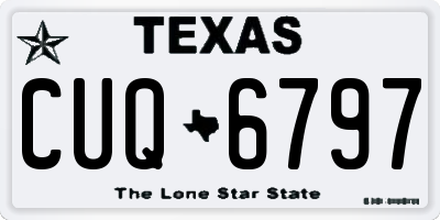 TX license plate CUQ6797