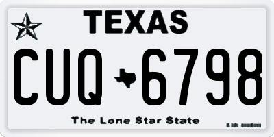 TX license plate CUQ6798