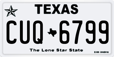 TX license plate CUQ6799