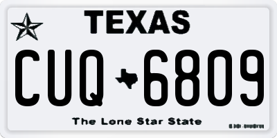 TX license plate CUQ6809