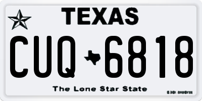 TX license plate CUQ6818