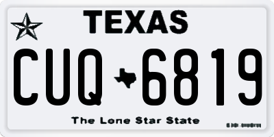 TX license plate CUQ6819