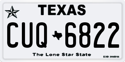 TX license plate CUQ6822