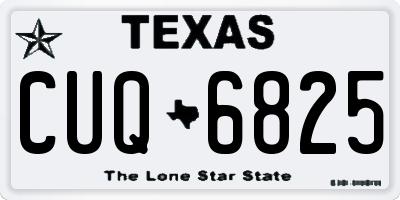 TX license plate CUQ6825