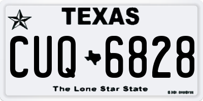 TX license plate CUQ6828