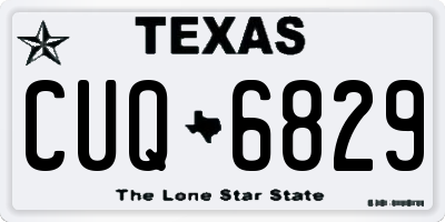 TX license plate CUQ6829