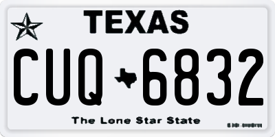 TX license plate CUQ6832