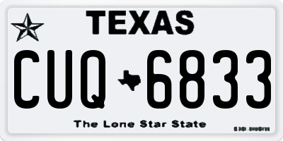 TX license plate CUQ6833