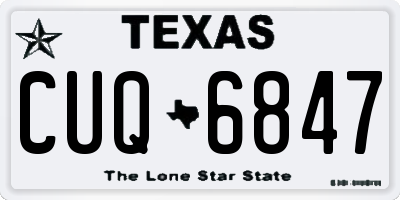 TX license plate CUQ6847