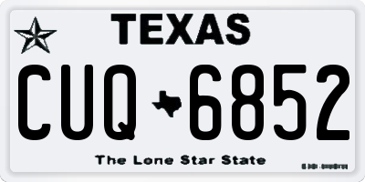 TX license plate CUQ6852