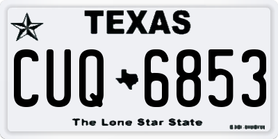 TX license plate CUQ6853