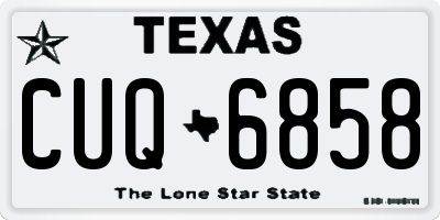 TX license plate CUQ6858