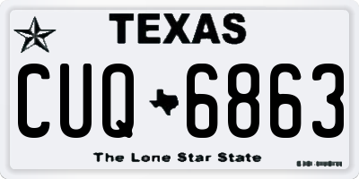 TX license plate CUQ6863