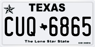 TX license plate CUQ6865